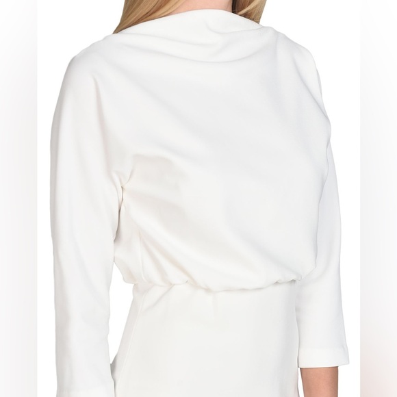 Badgley Mischka Boatneck Day Dress - 4 - Picture 3 of 8